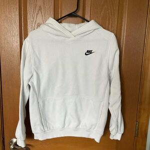 Nike White Hoodie with Black Logo